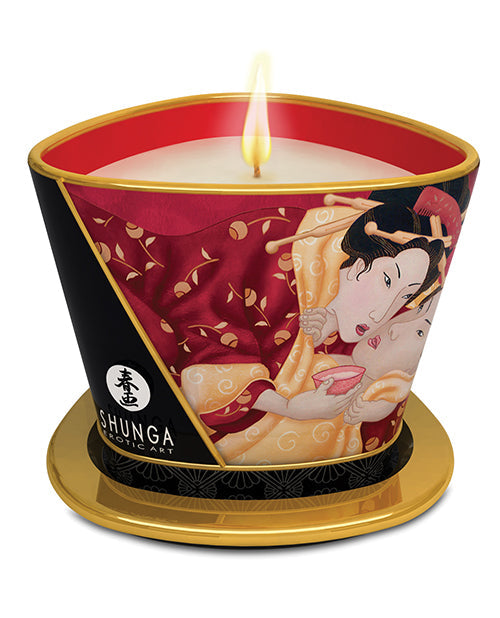 Shunga Massage Candle Romance - 5.7 oz Strawberry Wine Shunga
