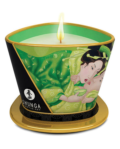 Shunga Massage Candle Zenitude - 5.7 oz Exotic Green Tea Shunga