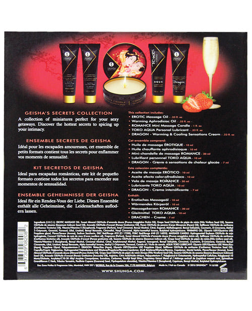 Shunga Geisha's Secret Luxury Gift Set - Sparkling Strawberry Wine Shunga