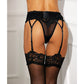 Stretch Lace & Mesh Thong Panty Black LG Shirley Of Hollywood