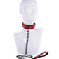 Sex & Mischief Ex's & Oh's Collar & Leash - Red/Black Sportsheets International
