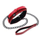 Sex & Mischief Ex's & Oh's Collar & Leash - Red/Black Sportsheets International