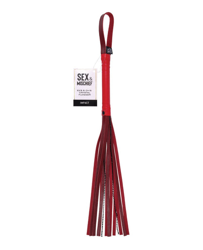Sex & Mischief Ex's & Oh's Crystal Flogger - Red Sportsheets International