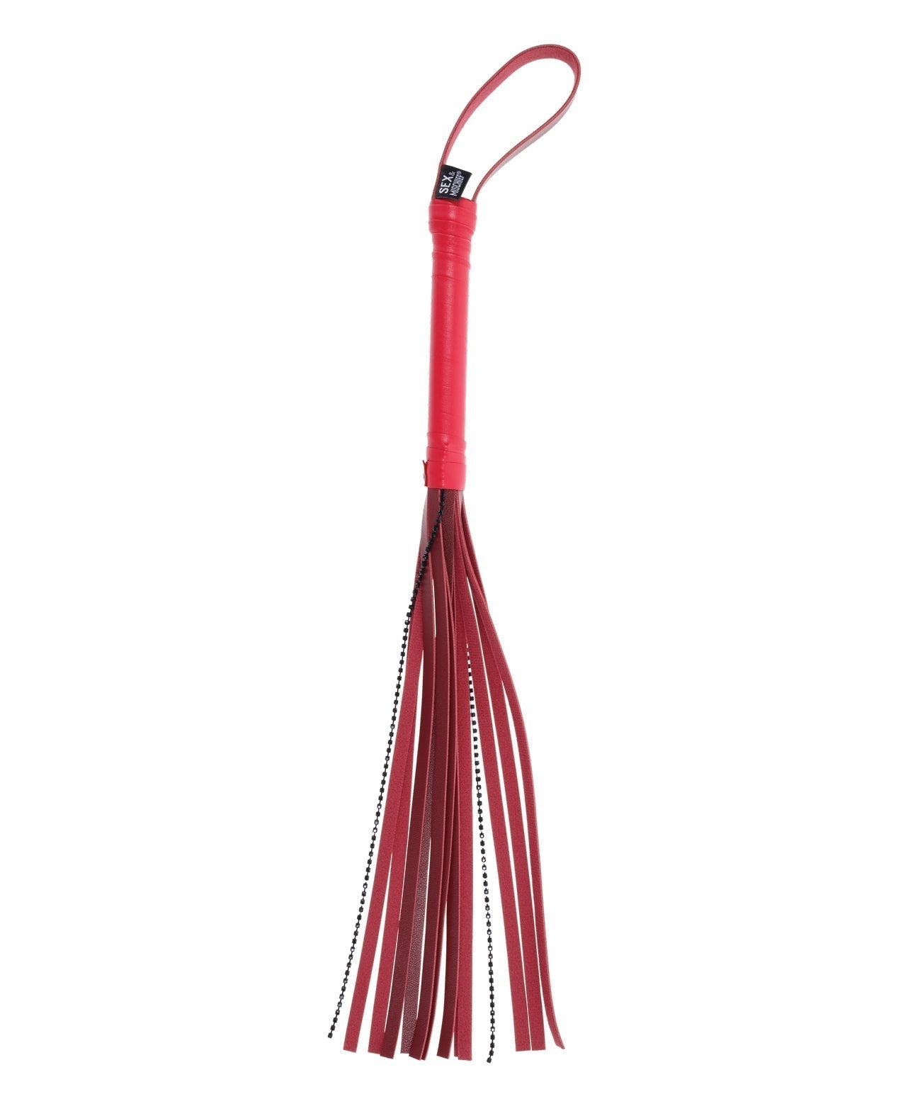 Sex & Mischief Ex's & Oh's Crystal Flogger - Red Sportsheets International