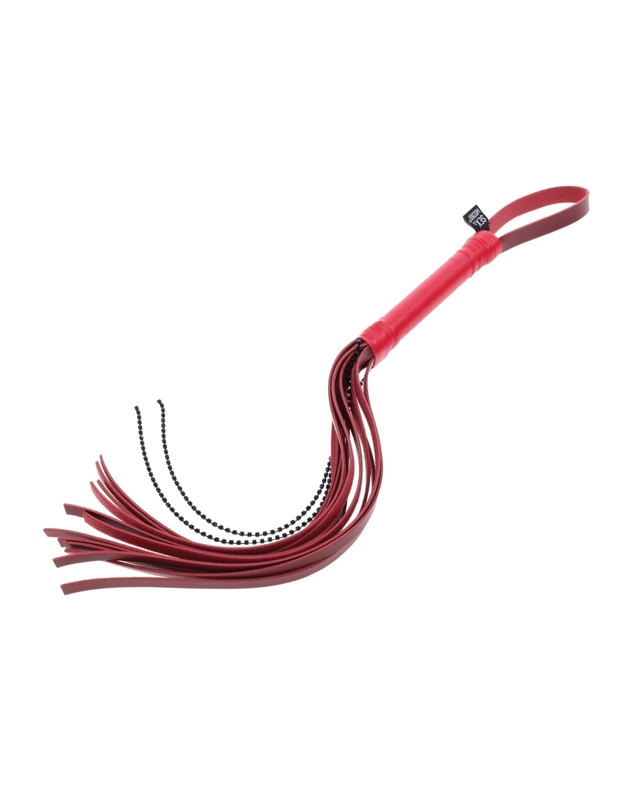 Sex & Mischief Ex's & Oh's Crystal Flogger - Red Sportsheets International