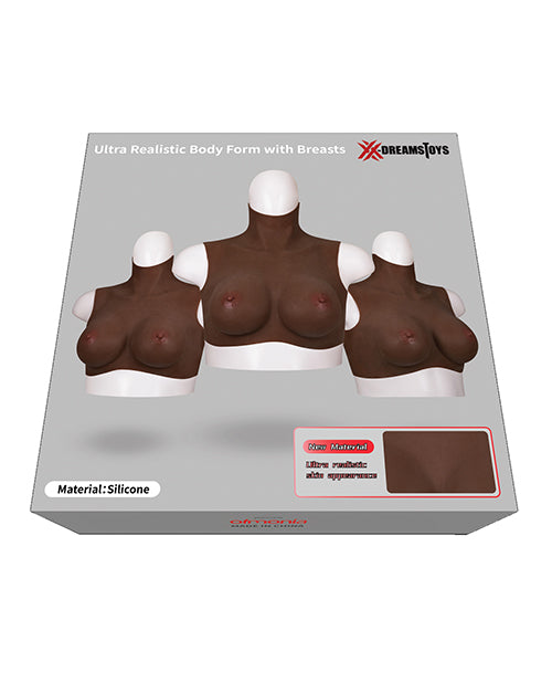 XX-DREAMTOYS Ultra Realistic D Cup Breast Form Medium - Black St Rubber Gmbh