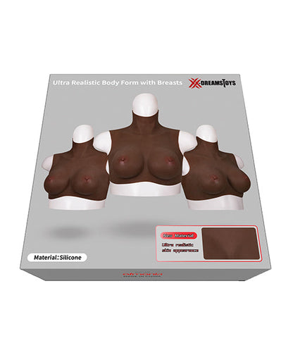 XX-DREAMTOYS Ultra Realistic E Cup Breast Form Large - Black St Rubber Gmbh