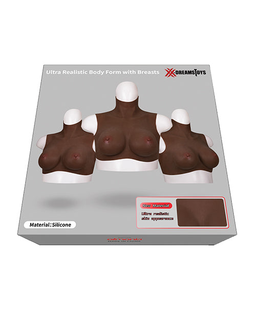 XX-DREAMTOYS Ultra Realistic E Cup Breast Form Large - Black St Rubber Gmbh