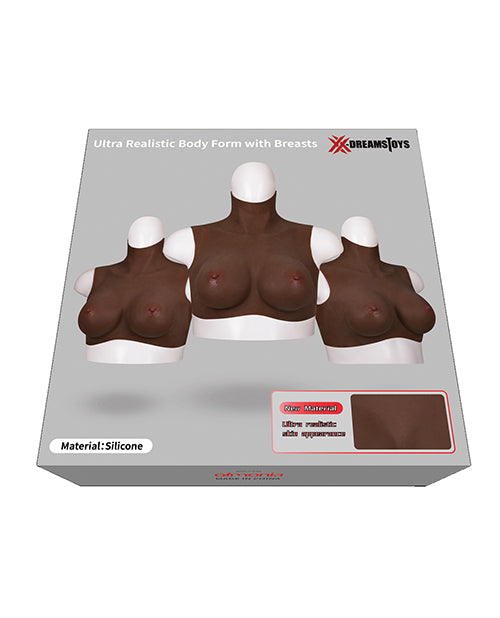 XX-DREAMTOYS Ultra Realistic H Cup Breast Form Extra Large - Black St Rubber Gmbh