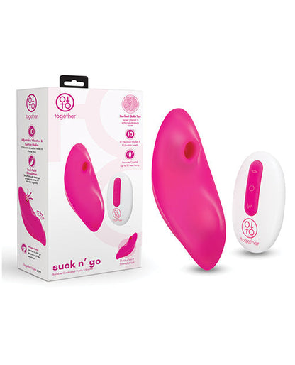 Together Suck N' Go Remote Controlled Panty Vibrator - Pink Electric Eel INC