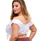 Teacher's Pet School Girl Tie Top White 1X Xgen