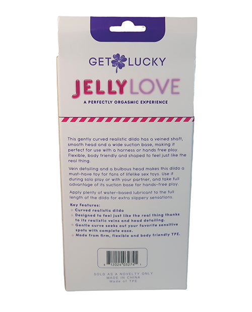 Get Lucky 7" Big Dildo | Jelly Love Realistic Dildo | Waterproof Purple Dildo | Suction Cup Dildo