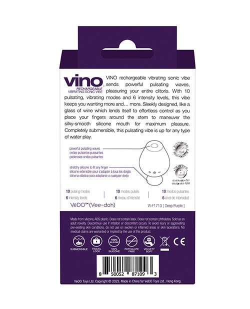 VeDO Vino Rechargeable Sonic Vibe - Purple Savvy Co.