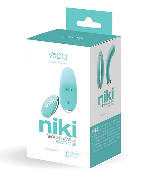 VeDO Niki Rechargeable Panty Vibe - Tease Me Turquoise Savvy Co.