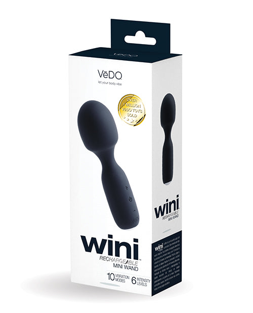 VeDO Wini Rechargeable Mini Wand - Just Black Savvy Co.
