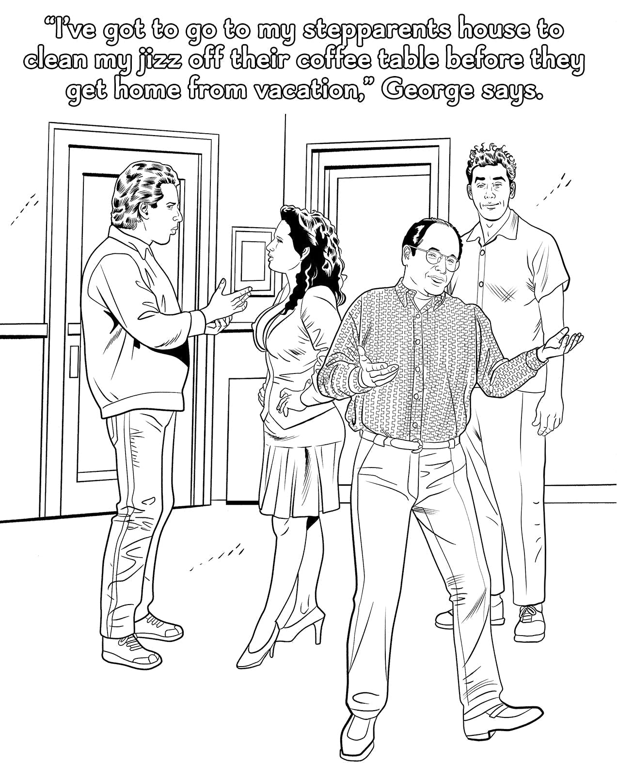 Wood Rocket Sexfeld Parody Coloring Book Wood Rocket LLC