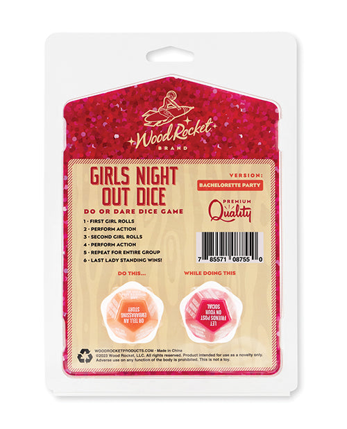 Wood Rocket Girls Night Out Do or Dare Dice Game - Red Wood Rocket LLC