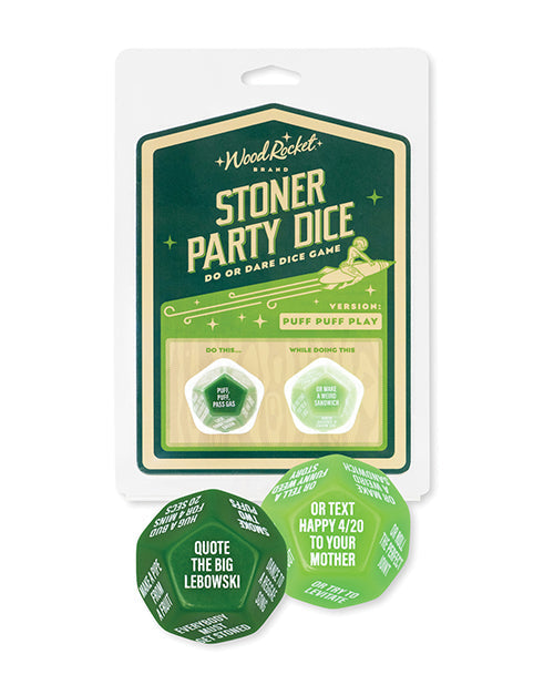 Wood Rocket Stoner Party Dice Game - Green Wood Rocket LLC