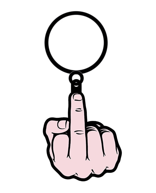 Wood Rocket Middle Finger Keychain - Pink Wood Rocket LLC