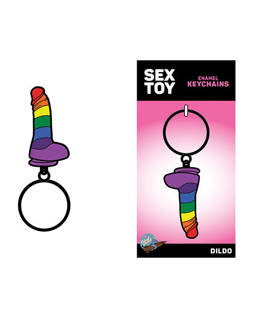 Wood Rocket Sex Toy Pride Dildo Keychain - Rainbow Wood Rocket LLC