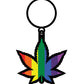 Wood Rocket Rainbow Leaf Keychain - Rainbow Wood Rocket LLC