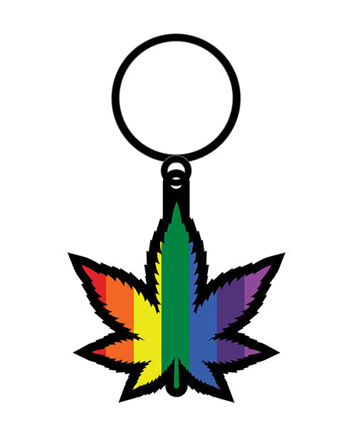 Wood Rocket Rainbow Leaf Keychain - Rainbow Wood Rocket LLC