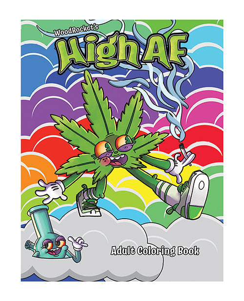 Wood Rocket High AF Adult Coloring Book Wood Rocket LLC