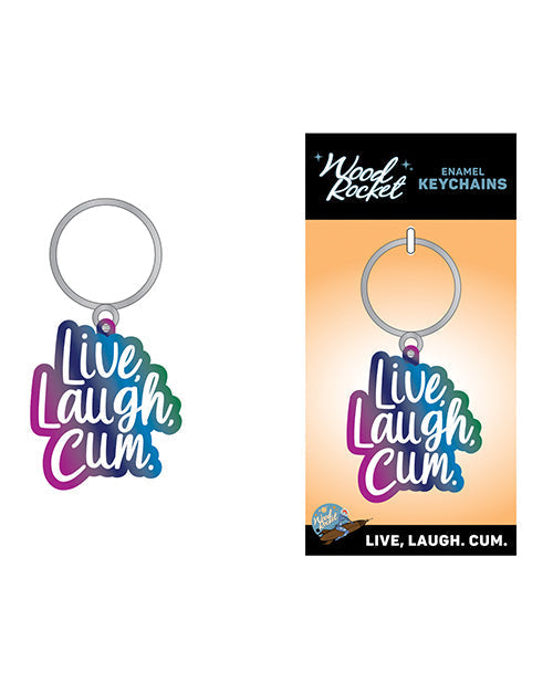 Wood Rocket Live Laugh Cum Keychain - Multi Color Wood Rocket LLC