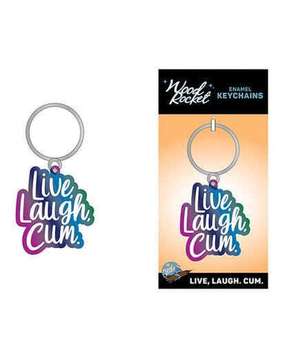 Wood Rocket Live Laugh Cum Keychain - Multi Color Wood Rocket LLC