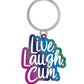 Wood Rocket Live Laugh Cum Keychain - Multi Color Wood Rocket LLC