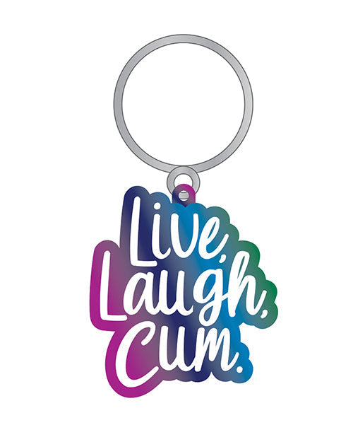 Wood Rocket Live Laugh Cum Keychain - Multi Color Wood Rocket LLC