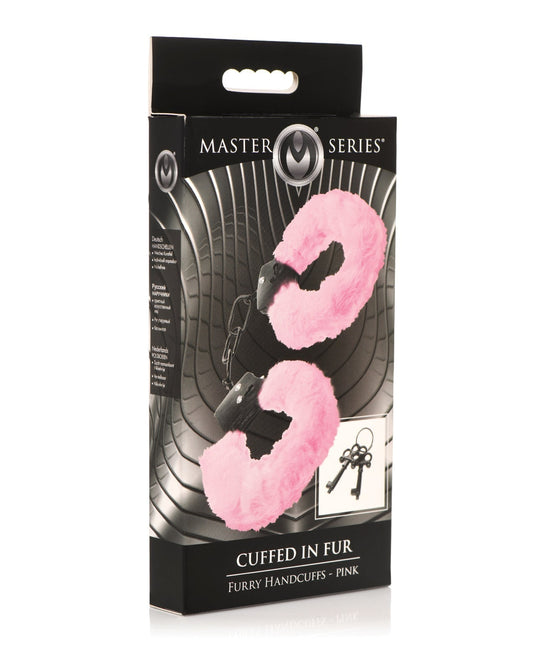 Master Series Cuffed in Furry Handcuffs - Pink Xr LLC