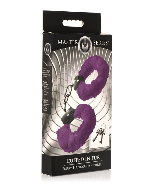 Master Series Cuffed in Furry Handcuffs - Purple Xr LLC