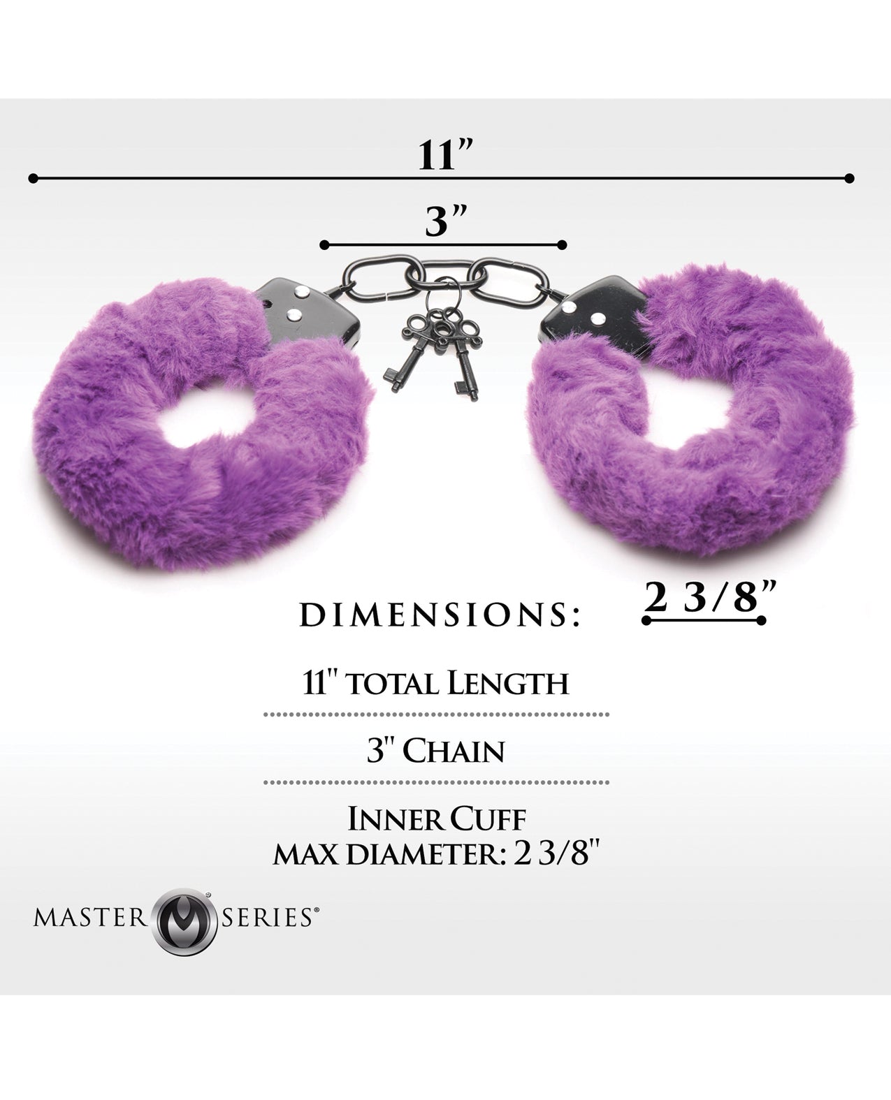 Master Series Cuffed in Furry Handcuffs - Purple Xr LLC