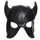 Master Series Dungeon Demon Bondage Hood w/Horns - Black Xr LLC