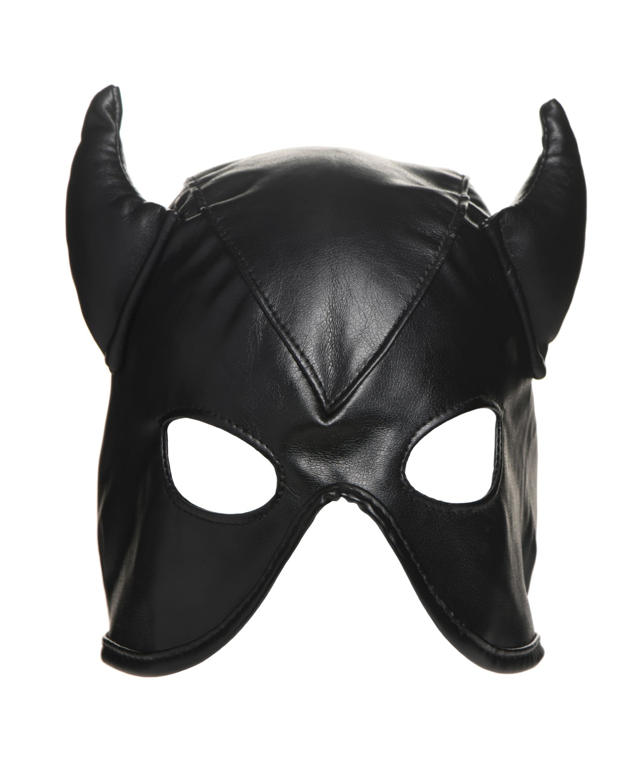 Master Series Dungeon Demon Bondage Hood w/Horns - Black Xr LLC