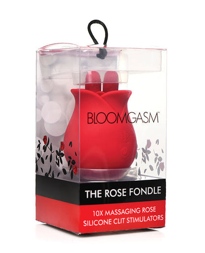 Bloomgasm The Rose Fondle 10X Massaging Clit Stimulator - Red Xr LLC