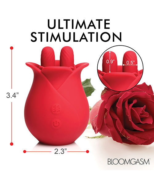 Bloomgasm The Rose Fondle 10X Massaging Clit Stimulator - Red Xr LLC