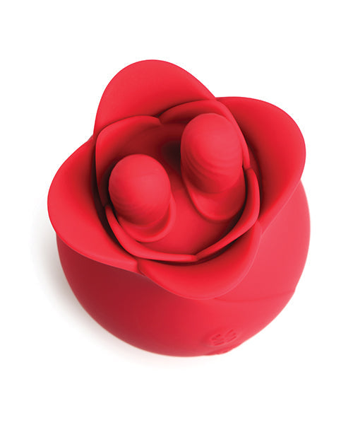 Bloomgasm The Rose Fondle 10X Massaging Clit Stimulator - Red Xr LLC