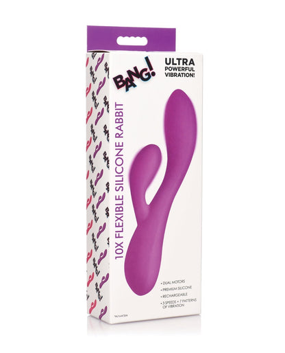 Bang! 10X Flexible Silicone Rabbit - Purple Xr LLC