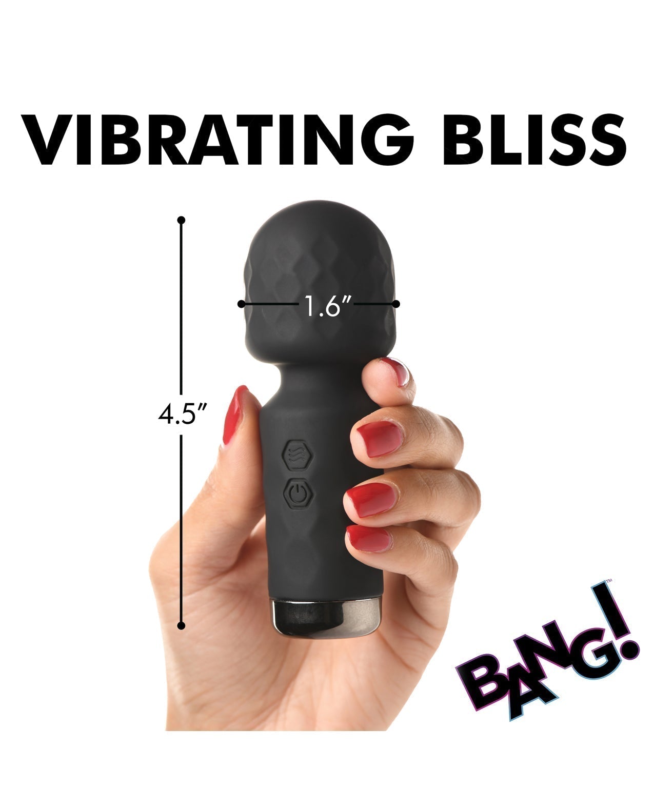 Bang! 10X Mini Silicone Wand - Black Xr LLC