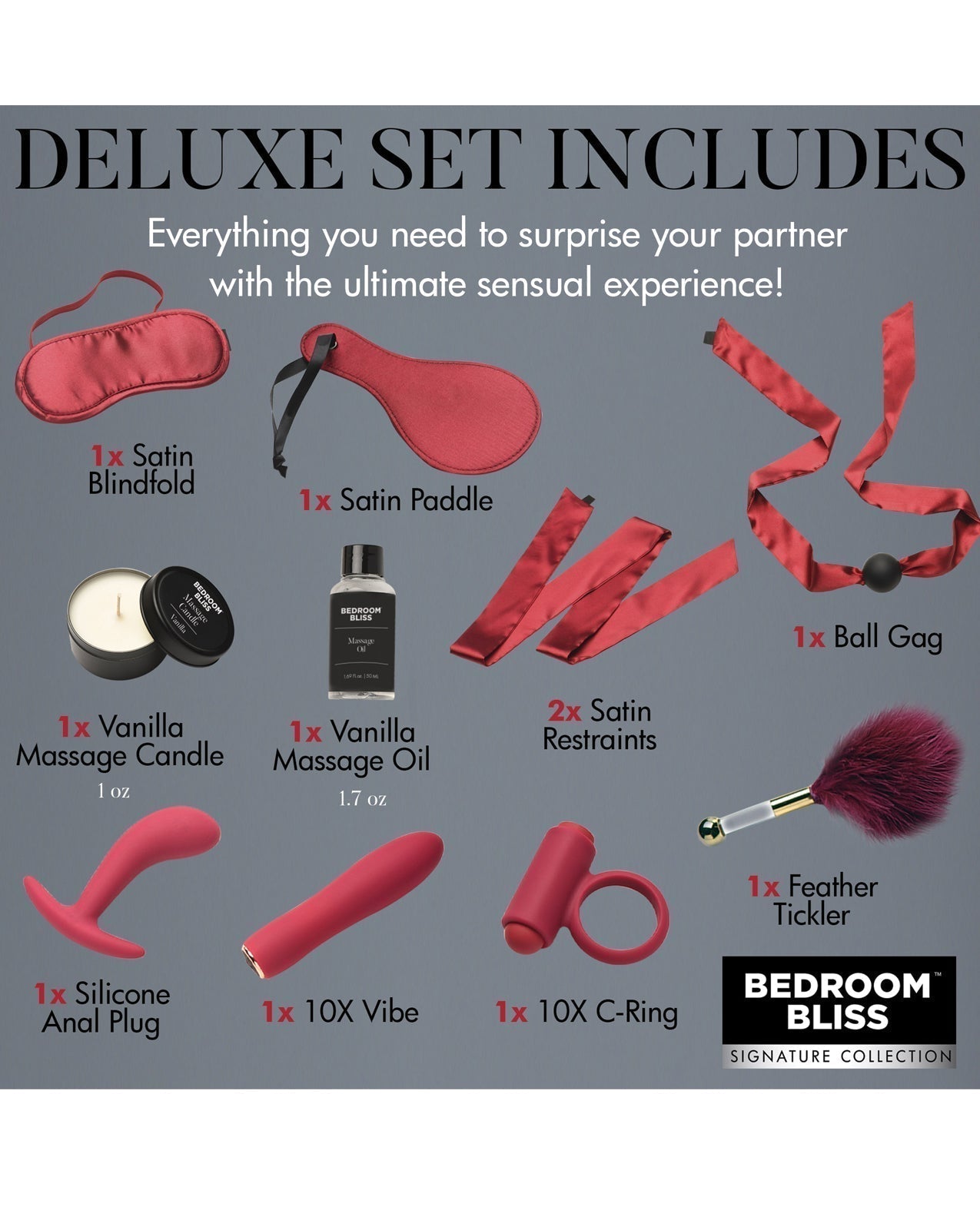 Bedroom Bliss Lover's Bondage Massage Set Xr LLC