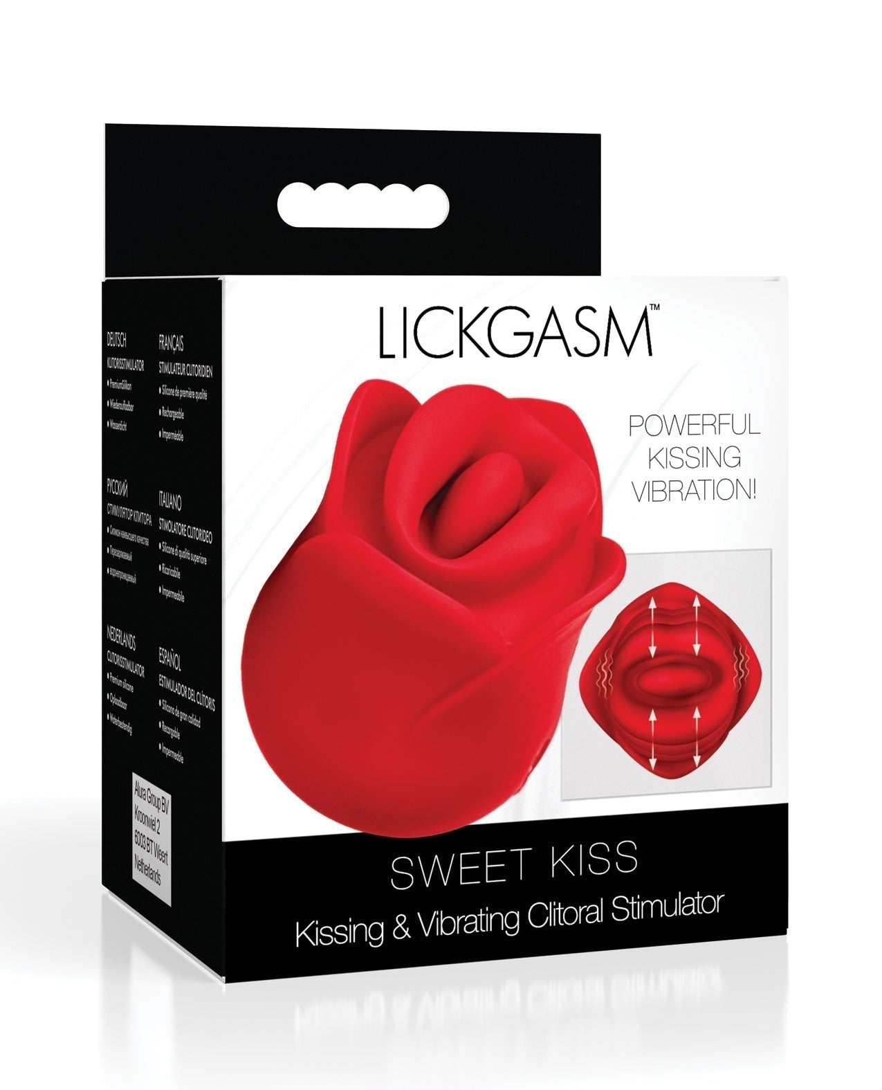 Lickgasm Sweet Kiss Kissing & Vibrating Clitoral Stimulator - Red Xr LLC