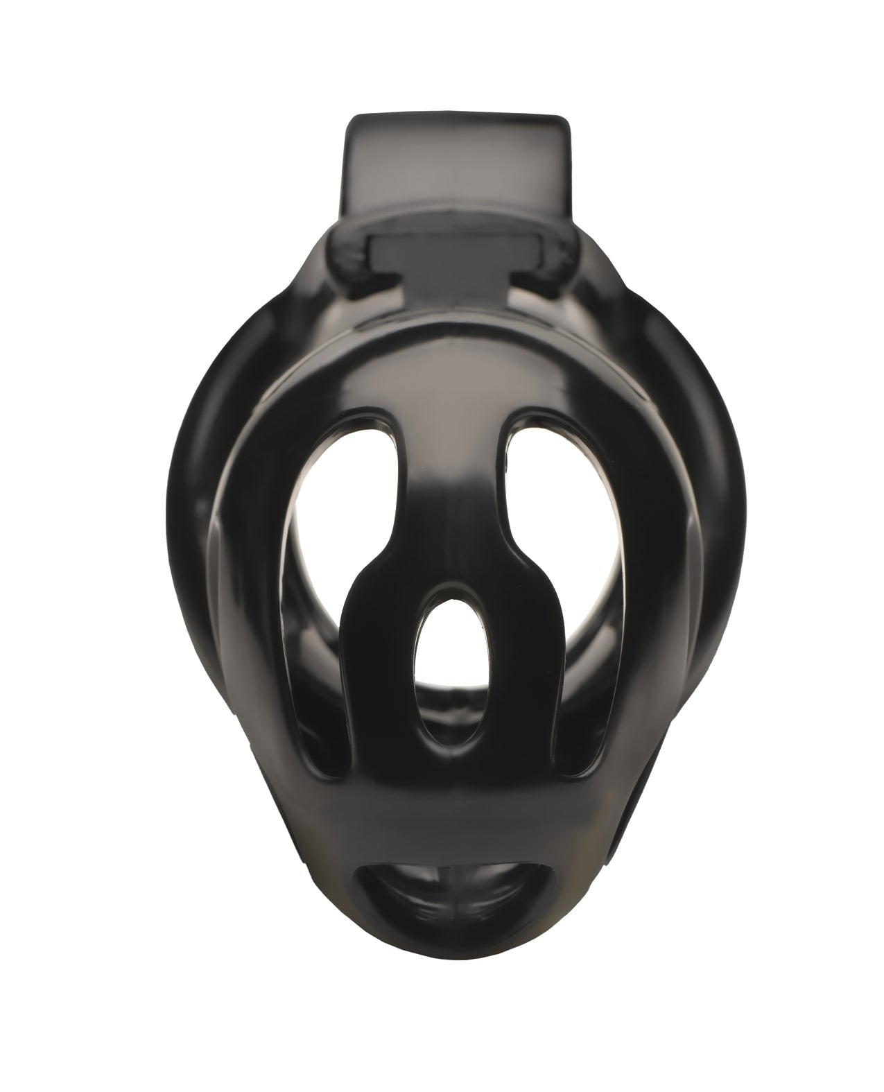 Master Series Hard Stop Double Ring Chastity Cage - Black Xr LLC
