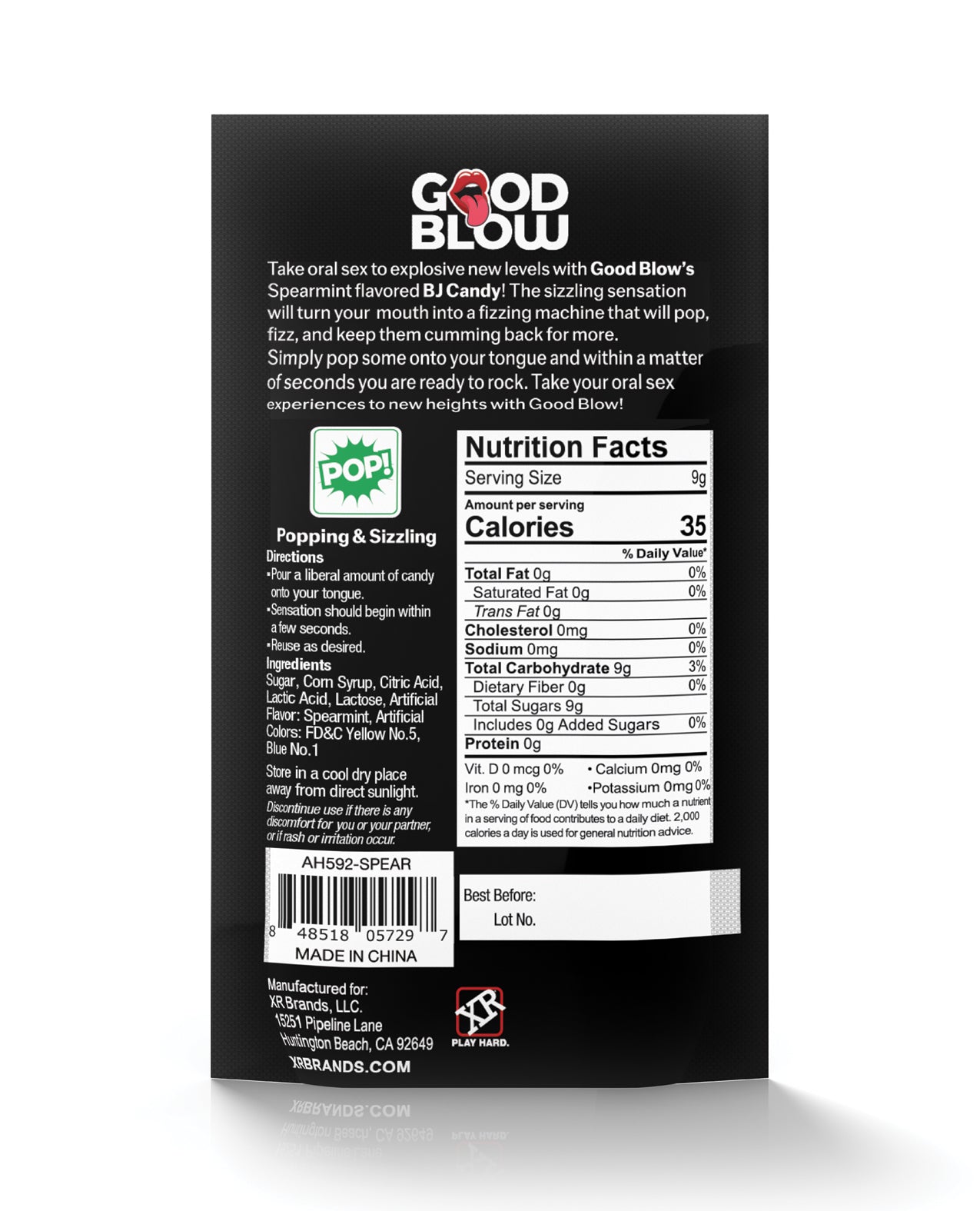 Good Blow Popping Oral Sex Candy - Cooling Spearmint Xr LLC