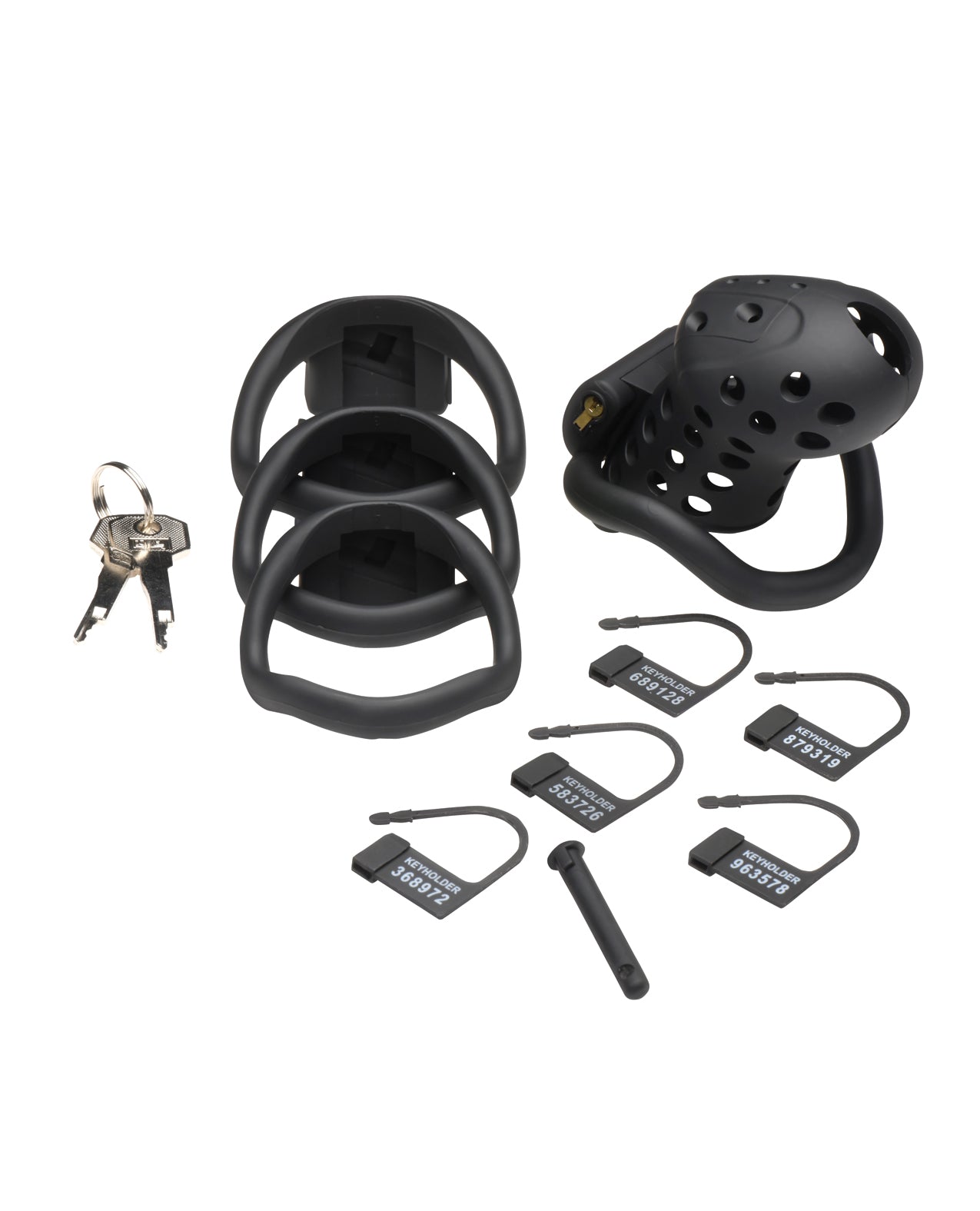 Master Series Lock Down Chastity Cage - Black Xr LLC