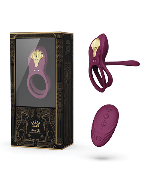 ZALO Bayek Vibrating Couples Ring w/Remote - Velvet Purple Zalo