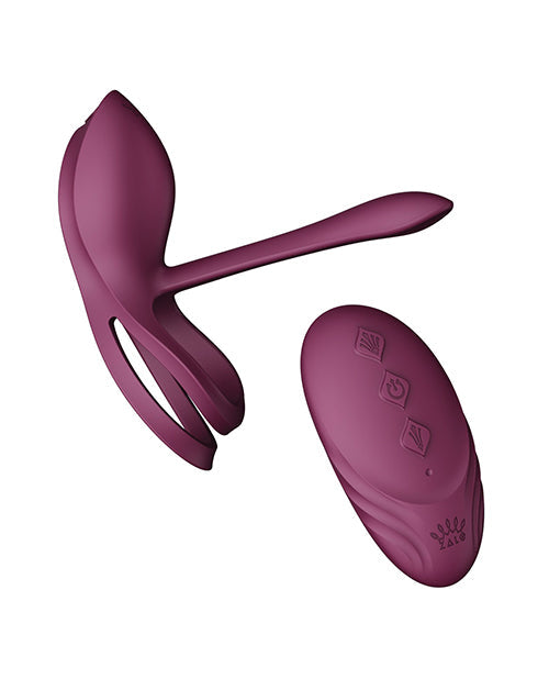 ZALO Bayek Vibrating Couples Ring w/Remote - Velvet Purple Zalo