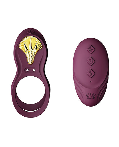 ZALO Bayek Vibrating Couples Ring w/Remote - Velvet Purple Zalo