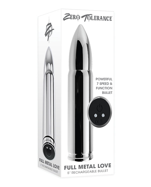 Zero Tolerance Full Metal Love Bullet - Chrome Evolved Novelties INC